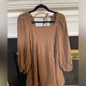 Carly Jean Los Angeles gingham babydoll dress